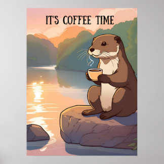 Het is koffie tijd muur art decor poster