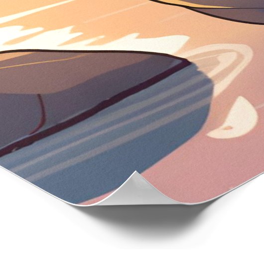 Het is koffie tijd muur art decor poster (Hoek)