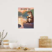Het is koffie tijd muur art decor poster (Keuken)