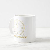 Het is koffie-uurwerk koffiemok (Voorkant links)