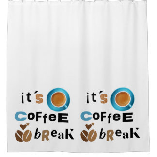 Het is koffiepauze douchegordijn