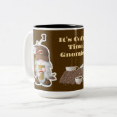 Het is koffietijd, Gnomies! Tweekleurige Koffiemok (Voorkant links)