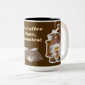 Het is koffietijd, Gnomies! Tweekleurige Koffiemok (Voorkant rechts)