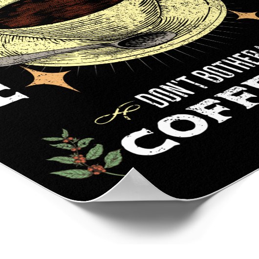 Het is koffietijd, grappige koffie. poster (Hoek)