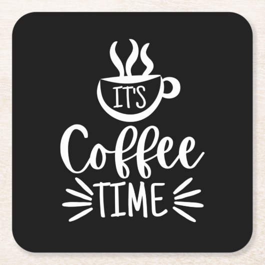 Het is koffietijd kartonnen onderzetters (Voorkant)