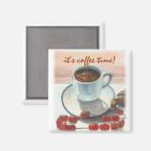 Het is koffietijd! magneet (Voorkant / Achterkant)