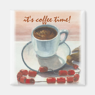 Het is koffietijd! magneet