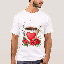 Het Is Koffietijd Met Mok En Rode Harten