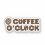 Het is koffietijd sticker (Voorkant)