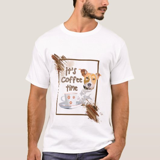 Het is koffietijd t-shirt (Voorkant)