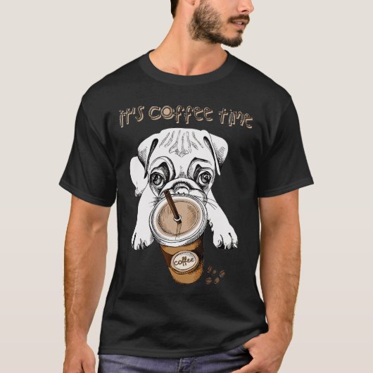 Het is koffietijd t-shirt (Voorkant)