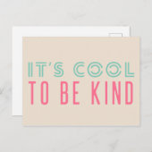 Het is kool om aardig te zijn | Modern Retro Turqu Briefkaart (Voorkant / Achterkant)