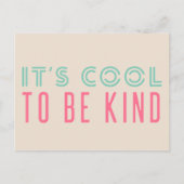 Het is kool om aardig te zijn | Modern Retro Turqu Briefkaart (Voorkant)