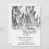 Het is koud Baby shower buiten de boompijn Kaart (Voorkant)