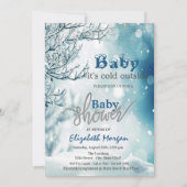 Het is koud Baby shower buiten winterWonderland in Kaart (Voorkant)