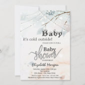 Het is koud Baby shower van de Buitenkant van de B Kaart (Voorkant)