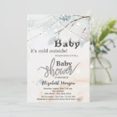 Het is koud Baby shower van de Buitenkant van de B Kaart (Staand voorkant)