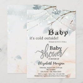 Het is koud Baby shower van de Buitenkant van de B Kaart