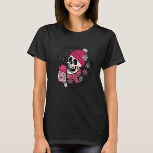 Het is koud buiten als mijn hartelroze skeletafkas t-shirt