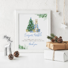 Het is koud buiten Baby luier Raffle teken Poster