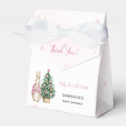 Het is koud buiten Baby shower Bedankdoosjes (Voorkant Zijde)