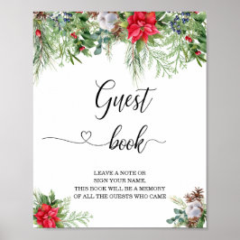 Het is koud buiten baby shower gastenboek poster