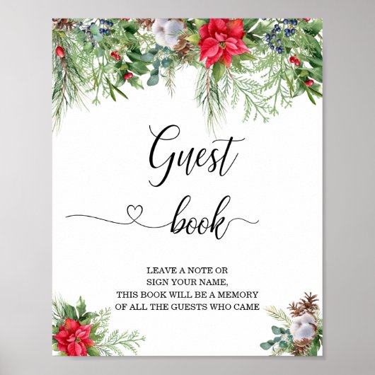 Het is koud buiten baby shower gastenboek poster (Voorkant)