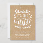 Het is koud buiten Baby Shower/Sprinkle Rustieke K Kaart (Voorkant)