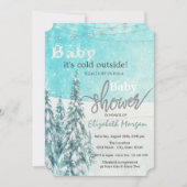 Het is Koud Buiten Baby shower van het Bosbos van  Kaart (Voorkant)