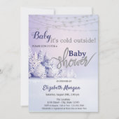Het is Koud Buiten Baby shower van het Bosbos van  Kaart (Voorkant)
