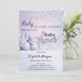 Het is Koud Buiten Baby shower van het Bosbos van  Kaart (Staand voorkant)