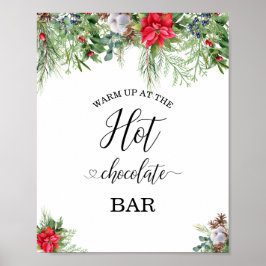 Het is koud buiten baby shower warme chocoladebar poster