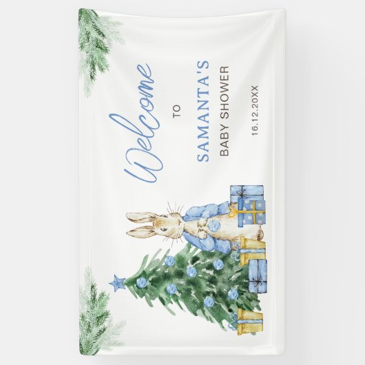 Het is koud buiten Baby shower Welkom Spandoek (Verticaal)