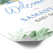 Het is koud buiten Baby shower welkomstbord Poster (Hoek)