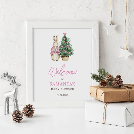 Het is koud buiten Baby shower welkomstbord Poster