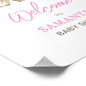 Het is koud buiten Baby shower welkomstbord Poster (Hoek)