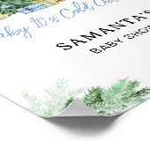 Het is koud buiten Baby shower welkomstbord Poster (Hoek)