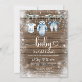 Het is koud buiten babykleding winter Baby shower Kaart (Voorkant)