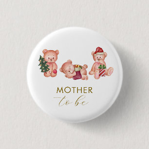 Het is koud buiten berenmoeder om baby shower te z ronde button 3,2 cm