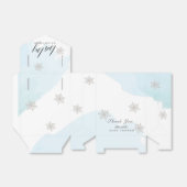 Het is koud buiten blauw Waterverf Baby shower Bedankdoosjes (Uitgevouwen)