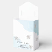 Het is koud buiten blauw Waterverf Baby shower Bedankdoosjes (Geopend)