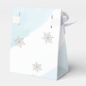 Het is koud buiten blauw Waterverf Baby shower Bedankdoosjes (Achterkant)