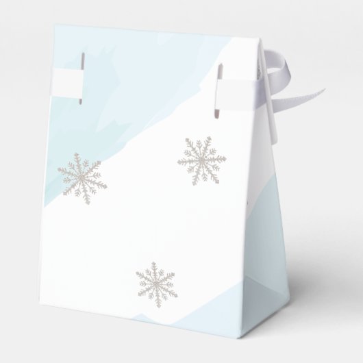 Het is koud buiten blauw Waterverf Baby shower Bedankdoosjes (Achterkant)
