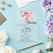 Het is koud buiten Boog Ballen Lichtjes Baby Showe Acryl Uitnodigingen (Insitu (Huwelijk))