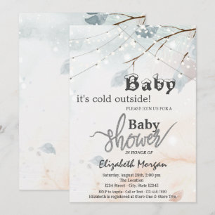 Het is koud buiten Boomtak Baby Shower Kaart