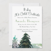 Het is Koud Buiten Bosbos Baby shower Kaart (Voorkant)