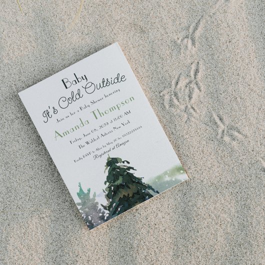 Het is Koud Buiten Bosbos Baby shower Kaart