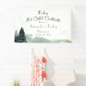 Het is Koud Buiten Bosbos Baby shower Spandoek (Insitu)