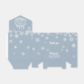 Het is koud buiten, Boy Blue Winter Baby Shower Bedankdoosjes (Uitgevouwen)