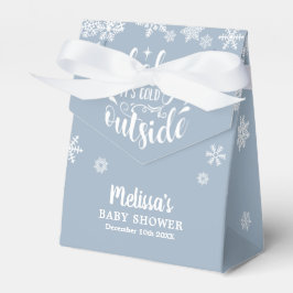 Het is koud buiten, Boy Blue Winter Baby Shower Bedankdoosjes